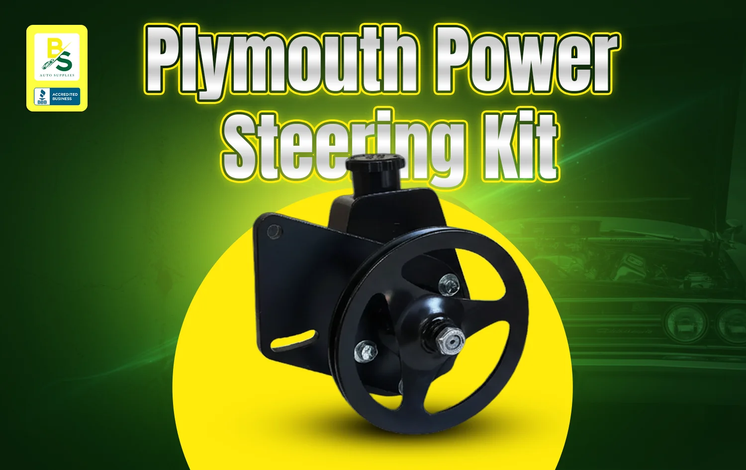 Transform Your Plymouth’s Performance with the New Power Steering Pump Pulley Kit
