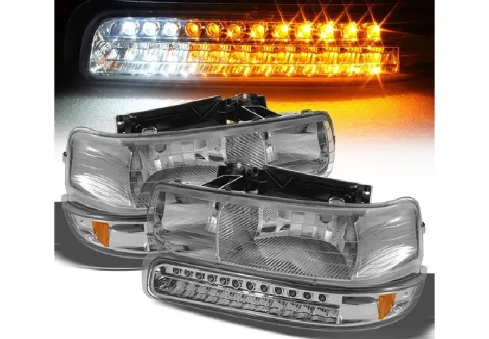 Chevy Silverado 1500 Headlights & Turn Signal Light Set